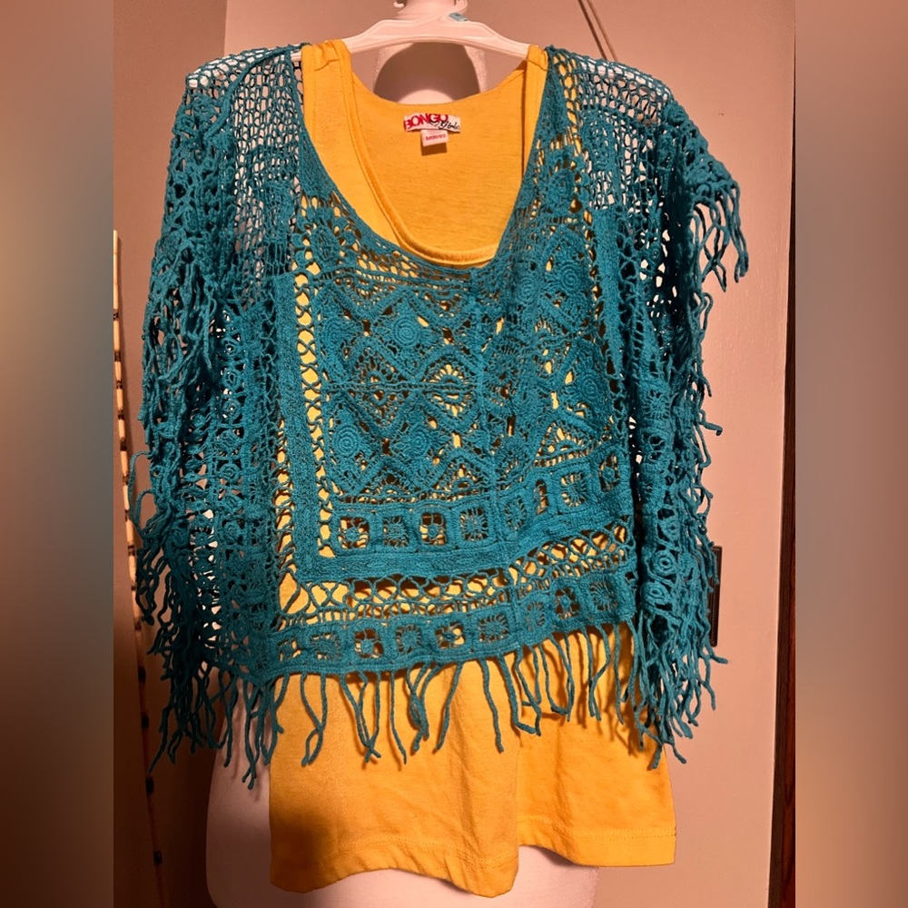 NWOT Bongo Girl Crochet Tank-Top Girl’s 10-12